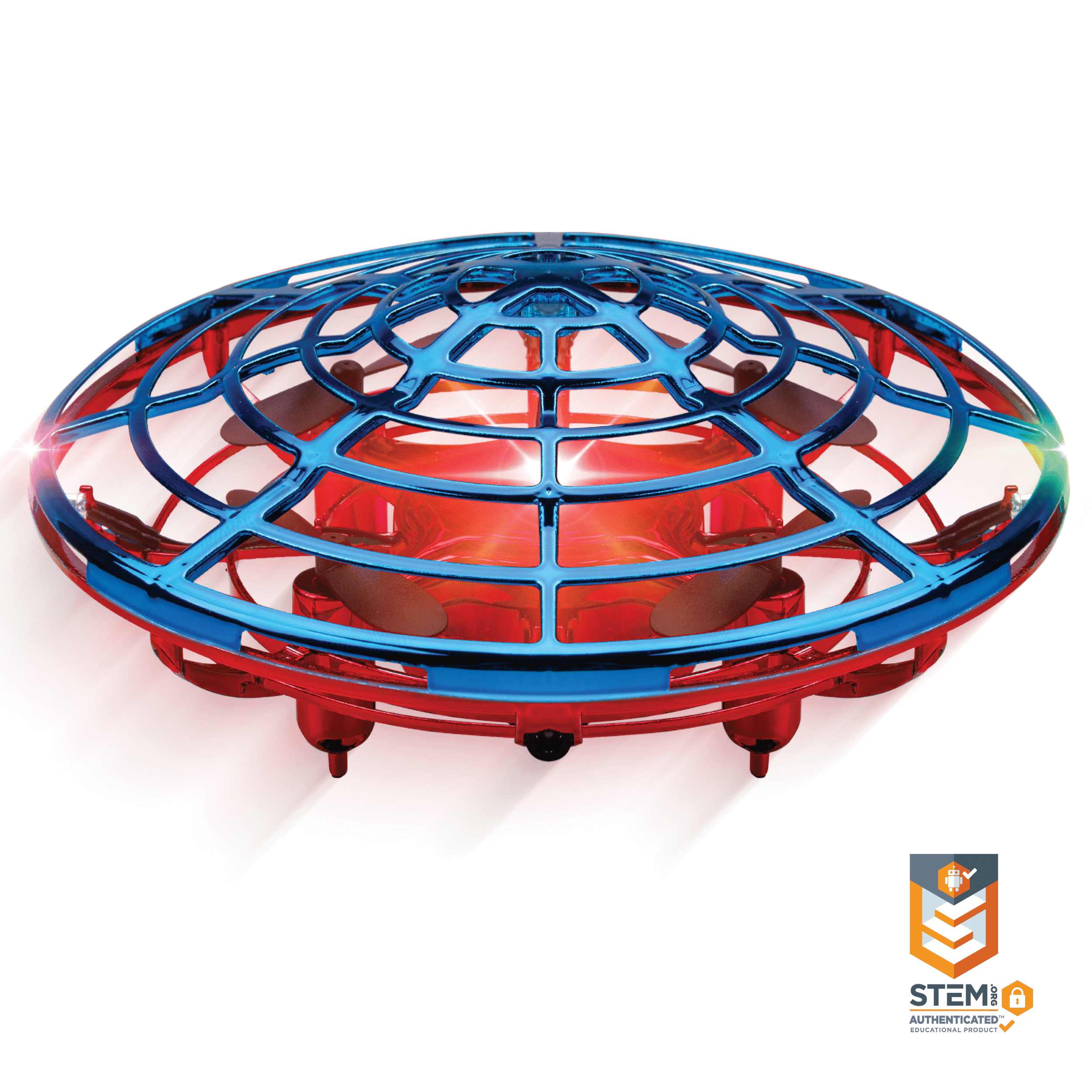 Force1 Scoot Mini Hand Operated Drone for Kids Indoor UFO Flying Toy in Blue and Red Walmart