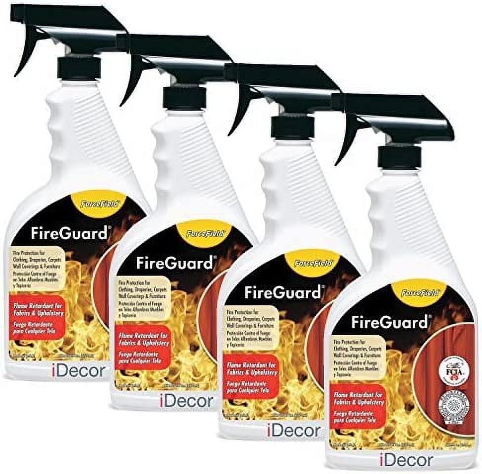 ForceField® FireGuard Flame Retardant, Protect Clothing, Fabrics,  Draperies, Furniture, Carpets, Upholstery, Textiles - 22oz (4 pack)