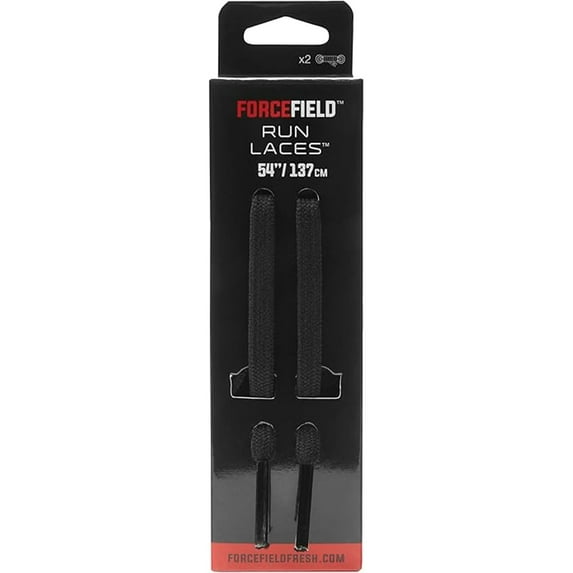 ForceField Run Flat Shoe Lace, Black, 54"