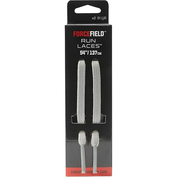 ForceField Run Flat Shoe Lace, Gray, 54"