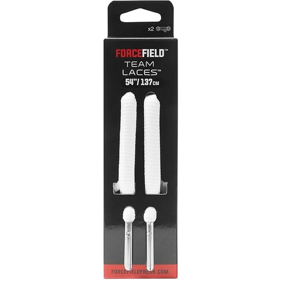 ForceField Unisex-Adult Team Sports Athletic Oval Shoe Laces, White, 54"