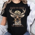 thumbnail image 1 of Forced to Go to School Deer Hunting Boy Camo T-Shirt Unisex, Sizes S-5XL, Tbun, 1 of 5