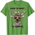 thumbnail image 1 of Forced to Go to School Deer Hunting Camo Softstyle Unisex T-Shirt,Lime Color,Size 3T, 1 of 5