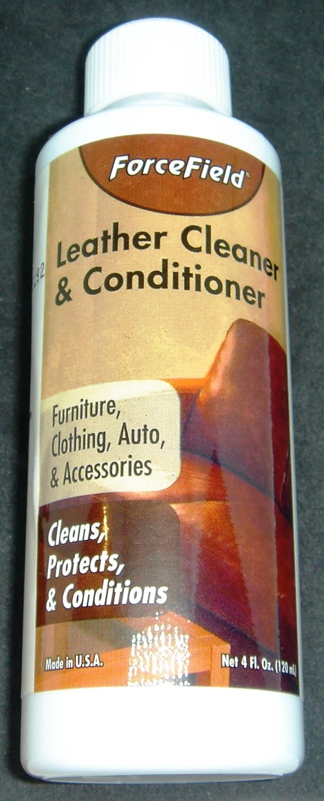 Forcefield Leather Cleaner & Conditioner Home & Auto 4 Oz, Free Shipping!