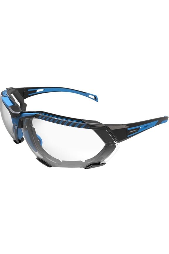 FF4 Sunglasses w/Comfort Foam Black/Blue w/Clear Lens