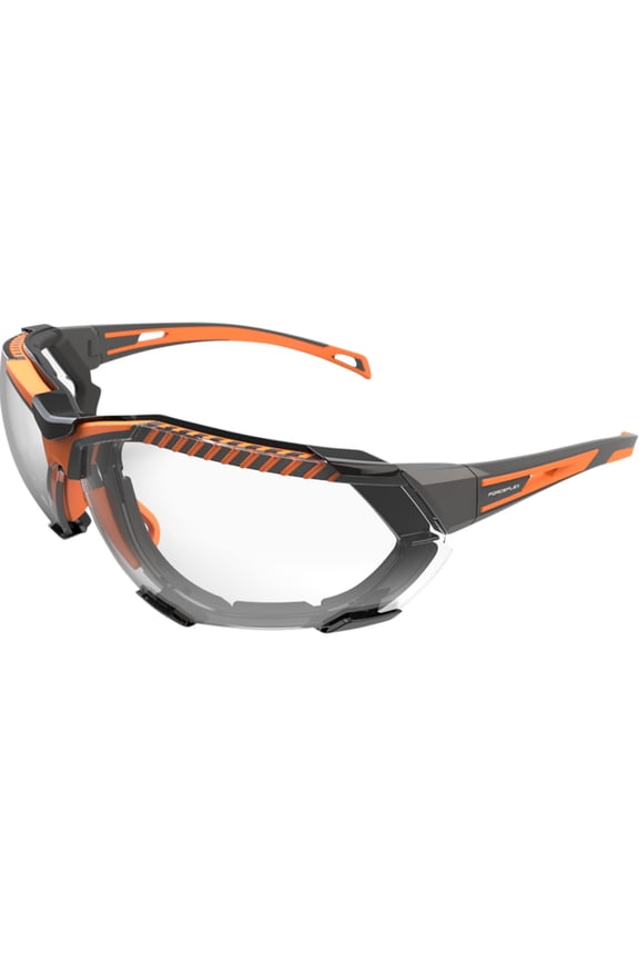 FF4 Sunglasses w/Comfort Foam Gray/Orange w/Clear Lens