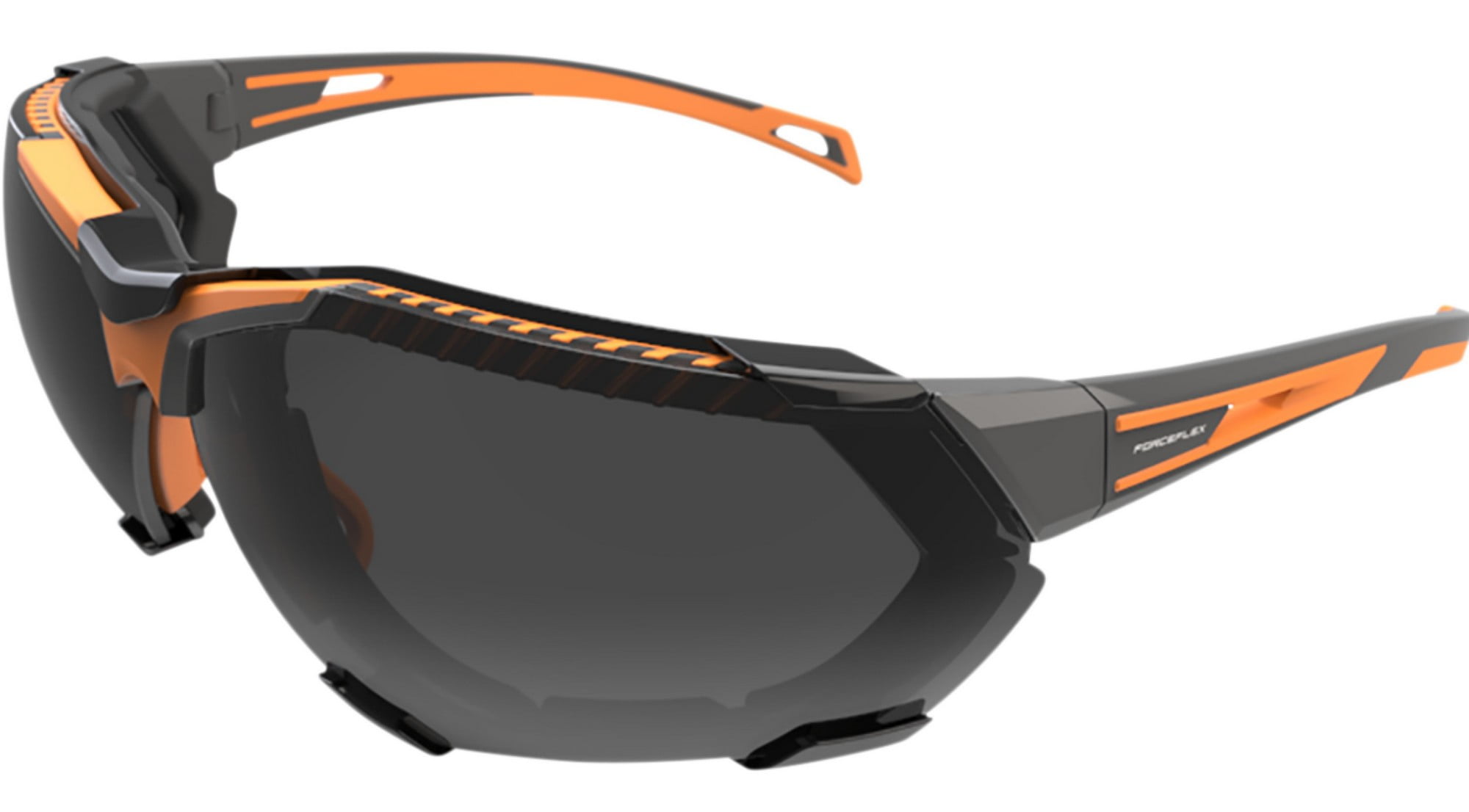 Forceflex FF4 Sunglasses w/Comfort Foam Gray/Orange w/Smoke Lens