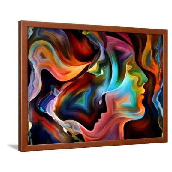 Forces of Nature Series Arrangement of Colorful Paint and Abstract Shapes on the Subject of Modern, Abstract Framed Art Print Wall Art by agsandrew Sold by ArtCom