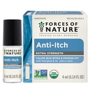 Forces of Nature Anti-Itch Extra Strength 4ml Rollerball, Organic, Relief from Bug Bites, Poision Ivy, More