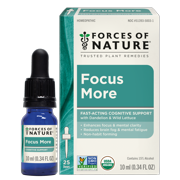 Forces of Nature Focus More Organic Homeopathic for Cognitive Support, Mental Clarity, Sublingual, 10ml