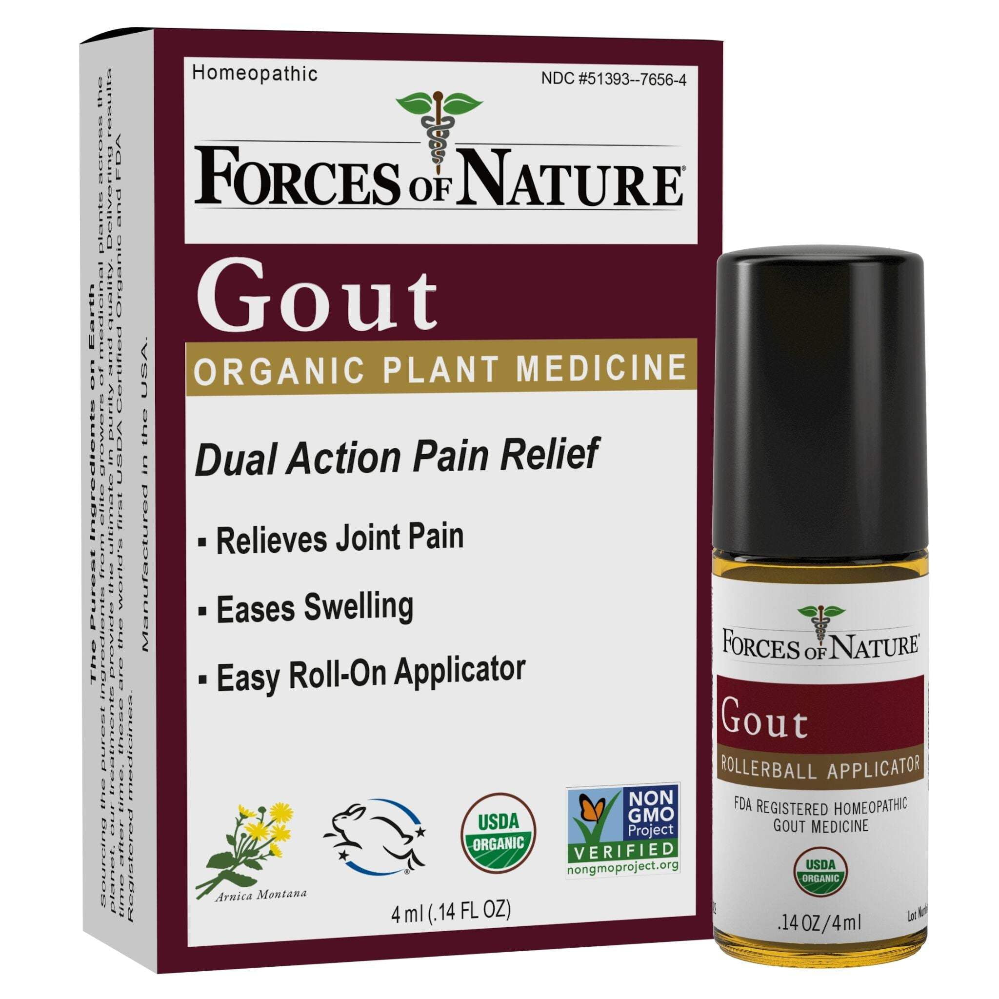 Forces Of Nature - Gout Pain Management - 1 Each - 4 Ml