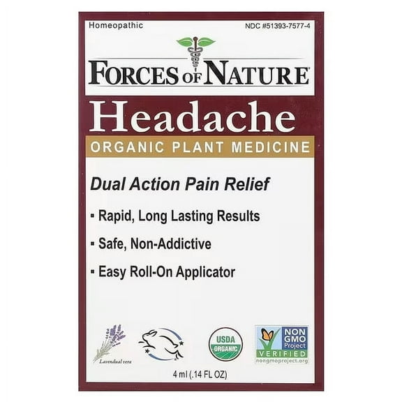 Forces of Nature Headache Pain Management Organic - 4 ml
