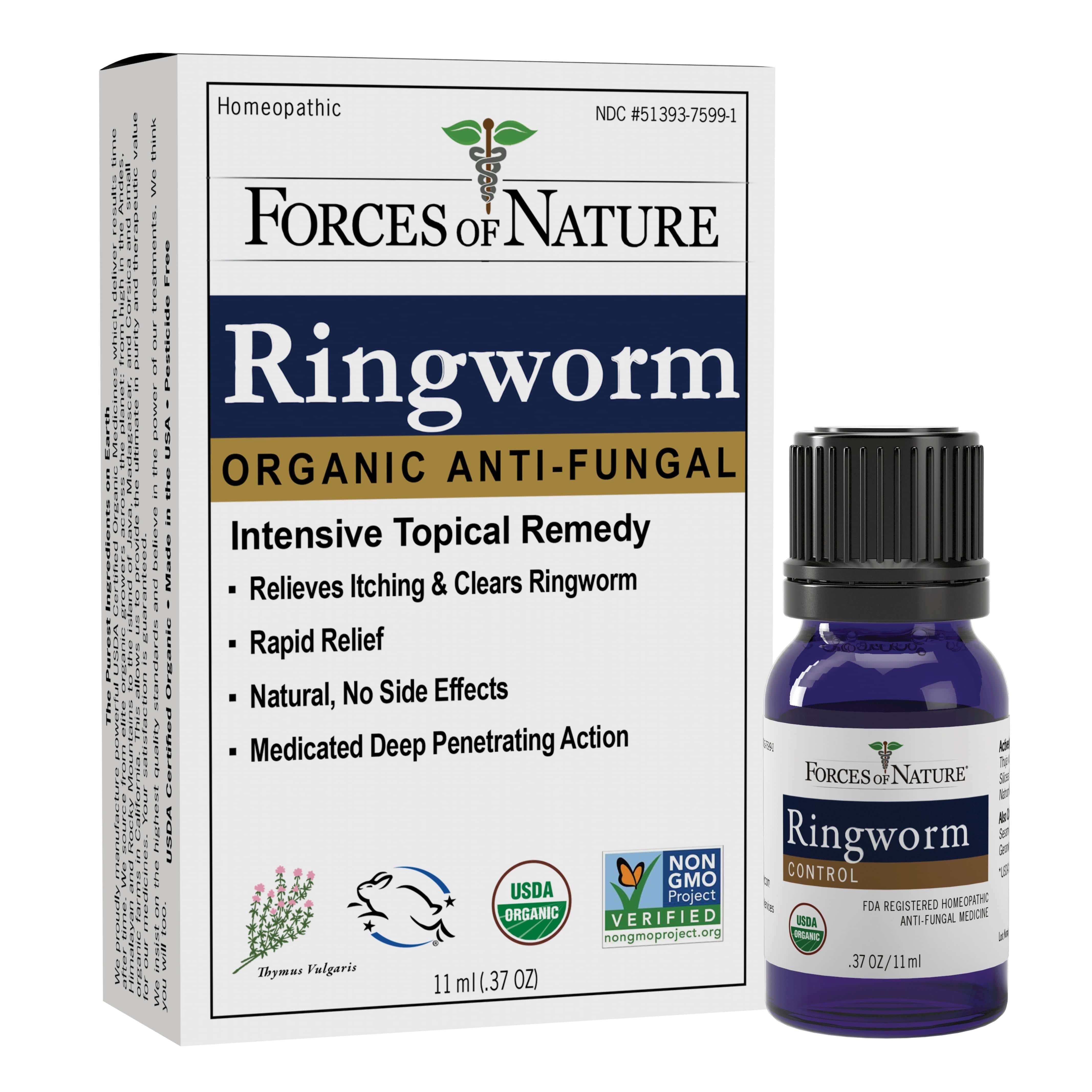 Ringworm Anti-fungal Relief 11ml, Organic Multi Symptom Remedy for Itchy, Red, Irritated Skin
