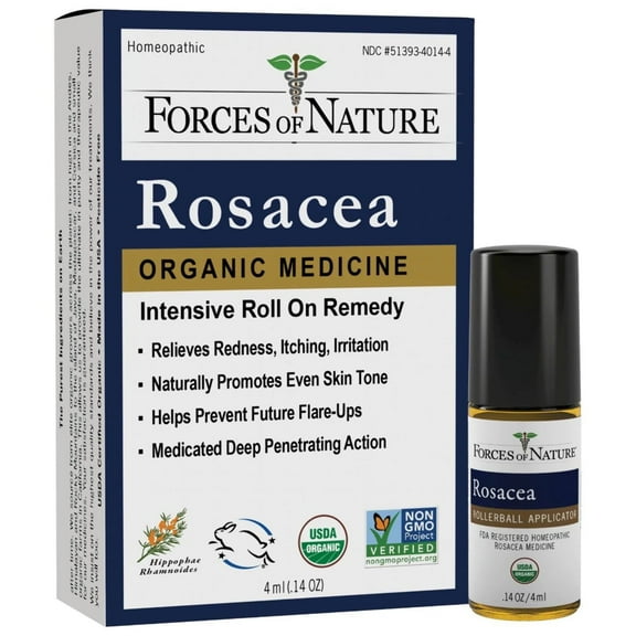 Rosacea Relief 4ml Rollerball, Organic, Reduce Redness, Itching, Blemishes