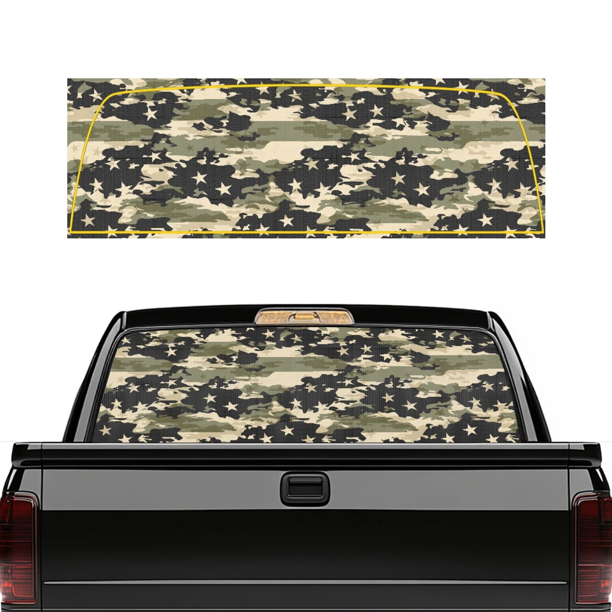 Forchrinse Camper Van Sunset Large Rear Window Decals Perforated for ...