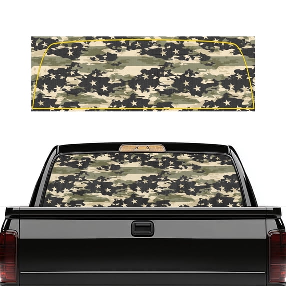 Performated Window Graphics Forchrinse Camper Van Sunset Large Rear Window Decals Perforated for ...