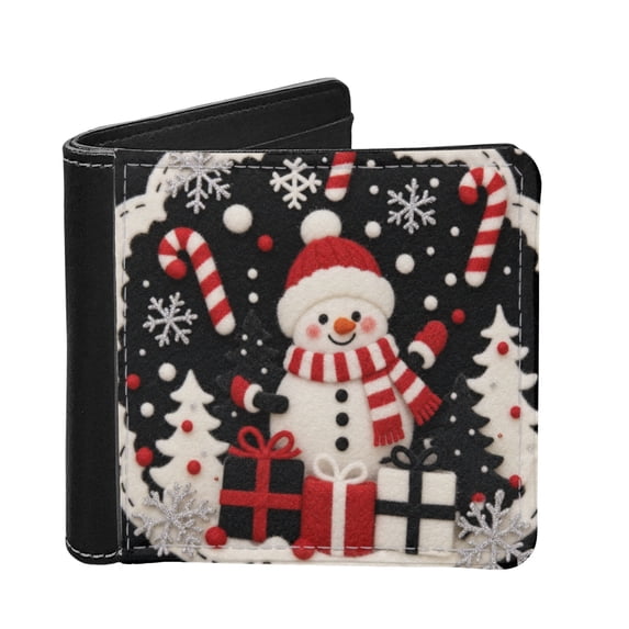 Forchrinse Christmas Snowman Art Theme Credit Card Holder Wallet Rfid ...