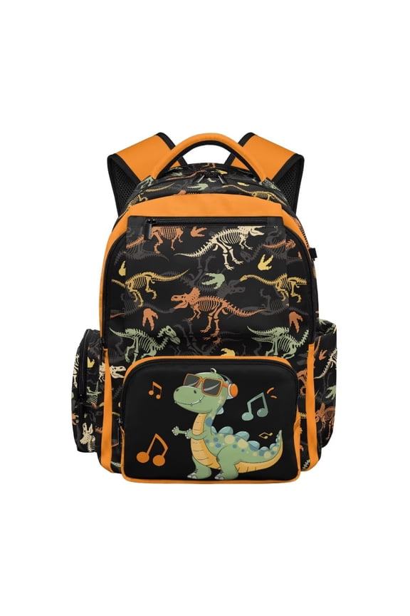 Dinosaur School Backpack for Boys 10-12 Large Capacity Bookbag with Multi Pockets 17 Inch Casual Rucksack for Teen Kids Students