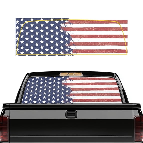 Performated Window Graphics Forchrinse Rear Window Decals Perforated for Trucks, SUV, Sedan, UV ...