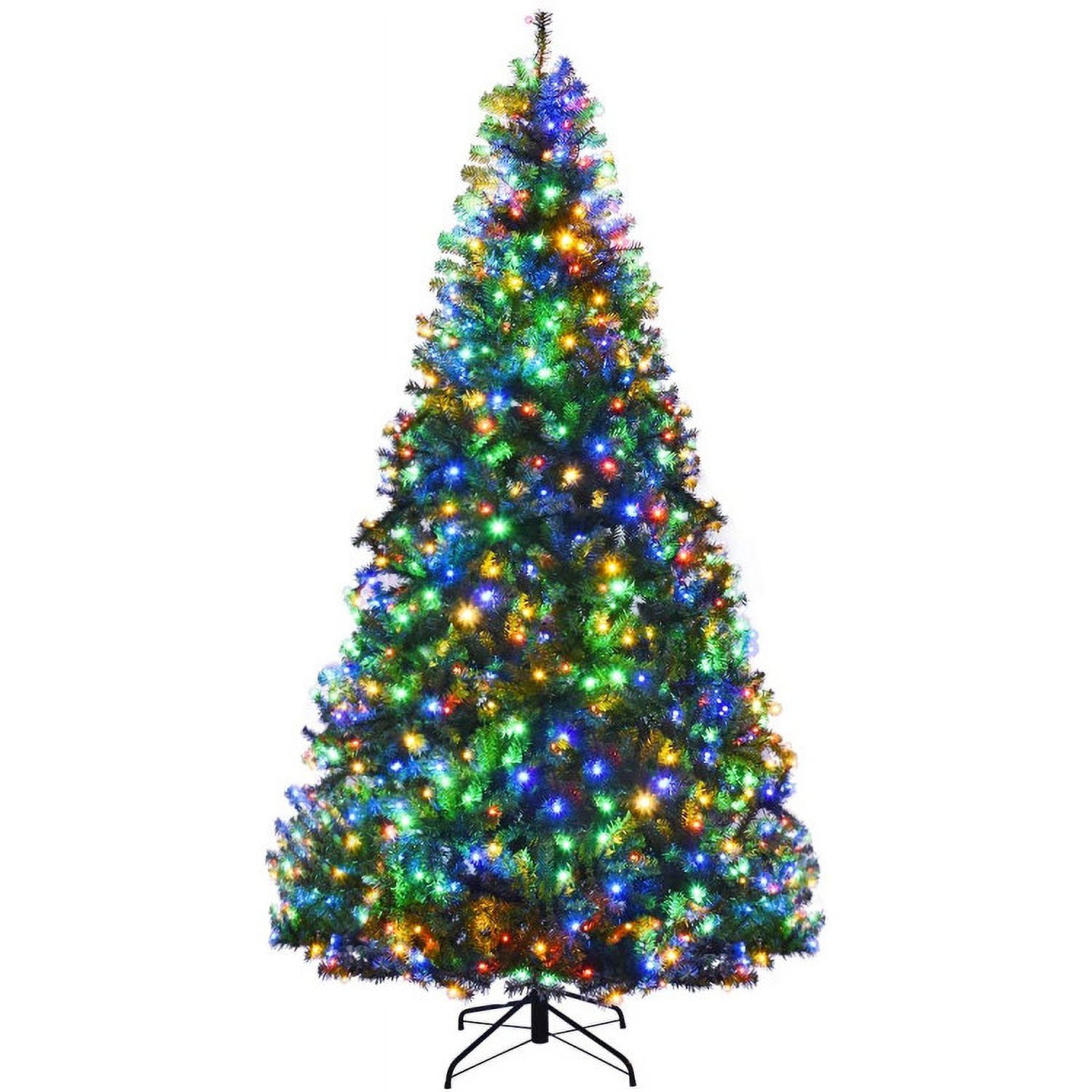 Forclover 8ft PreLit Pencil Christmas Tree, Premium Hinged Tree with
