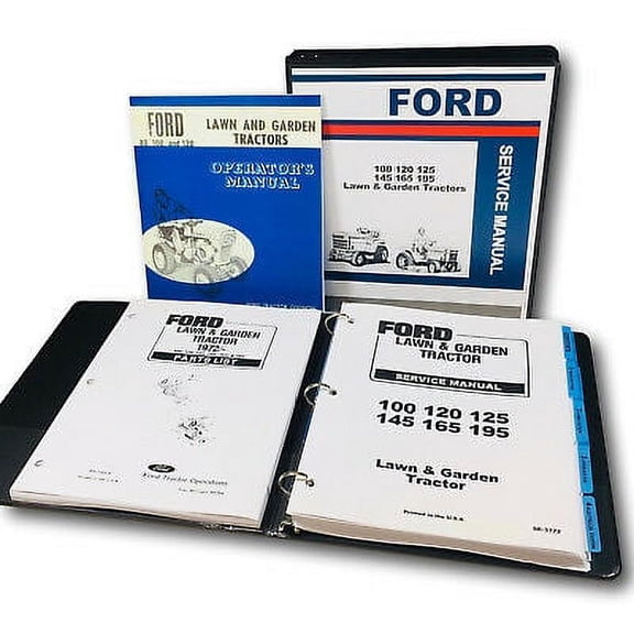 Ford 100 120 Lawn Garden Tractor Service Repair Parts Operators Owners Manual