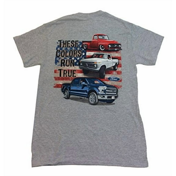 Ford 100th Anniversary Red White Blue Trucks These Colors Run True T-Shirt-Large