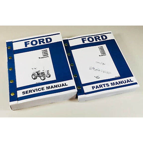 Ford 1300 1500 1700 1900 Tractor Service Shop Repair Manual Parts Catalog