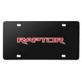thumbnail image 1 of Ford 150 Raptor in Red 3D Black Stainless Steel License Plate, 1 of 1
