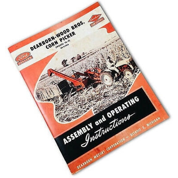 Ford 16-4 Corn Picker Dearborn Wood Operators Owners Assembly Manual Maintenance