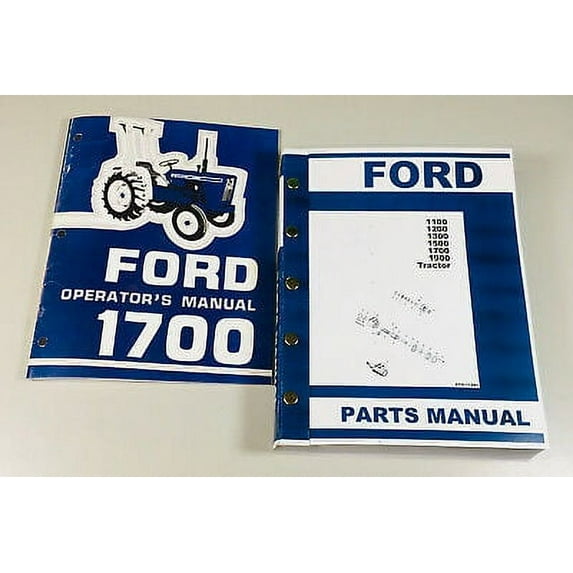 Ford 1700 Tractor Operators Manual Parts Assembly Catalog Set