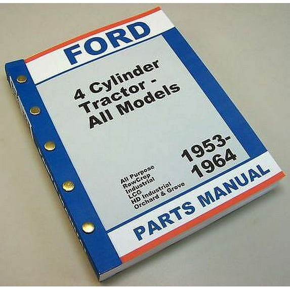 Ford 1801 Series Industrial Tractor Master Parts Manual Catalog 1958 1959 1960