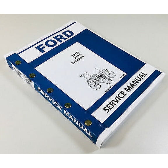 Ford 1910 2110 Compact Tractors Service Repair Shop Manual New Print Technical
