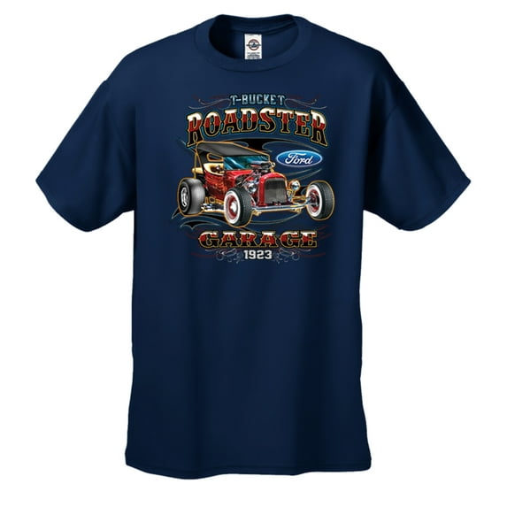 Ford 1923 T Bucket Roadster Garage Retro Original Hotrod Mechanic Motor Company Classic-Navy-4Xl