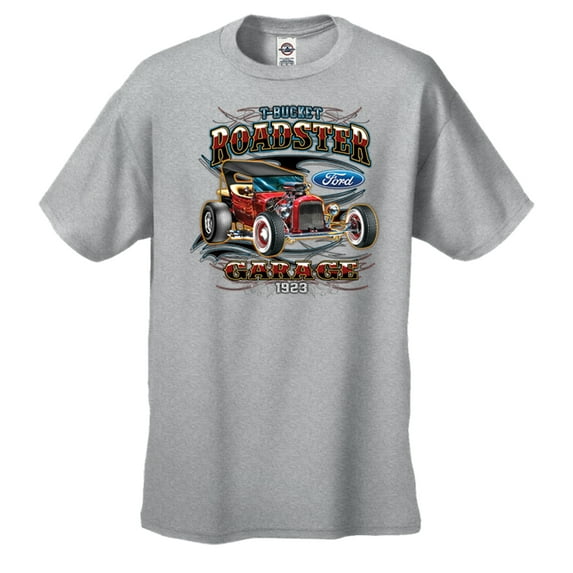 Ford 1923 T Bucket Roadster Garage Retro Original Hotrod Mechanic Motor Company Classic-Sportsgray-XXXL