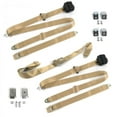 thumbnail image 1 of Ford 1932 Model B Standard 3 Point Tan Retractable Bench Seat Belt Kit with Bracketry - 3 Belts, 1 of 1