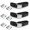 thumbnail image 1 of Ford 1933-1934 Model C Airplane 2 Point Black Lap Bench Seat Belt Kit with Bracketry - 3 Belts, 1 of 1