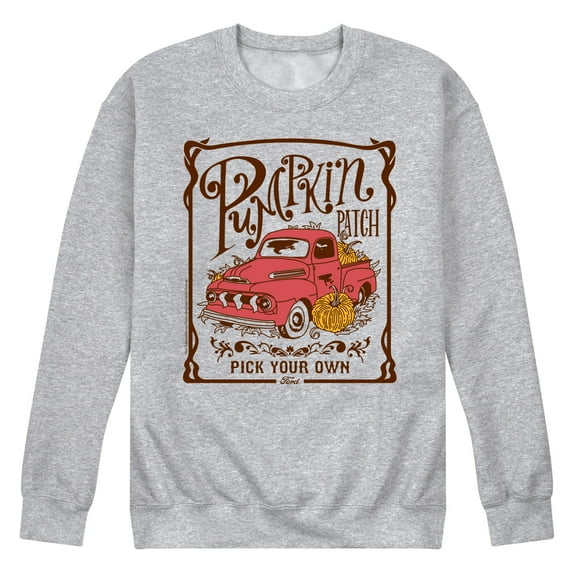 Ford - 1952 Ford F100 Pumpkin Patch - Men's Crew Fleece Pullover Sweatshirt