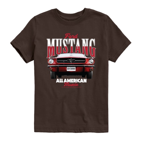 Ford - 1965 Ford Mustang Tee - Youth Boys Short Sleeve Graphic T-Shirt