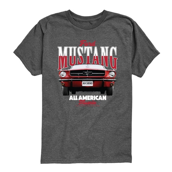 Ford - 1965 Ford Mustang Tee - Youth Boys Short Sleeve Graphic T-Shirt