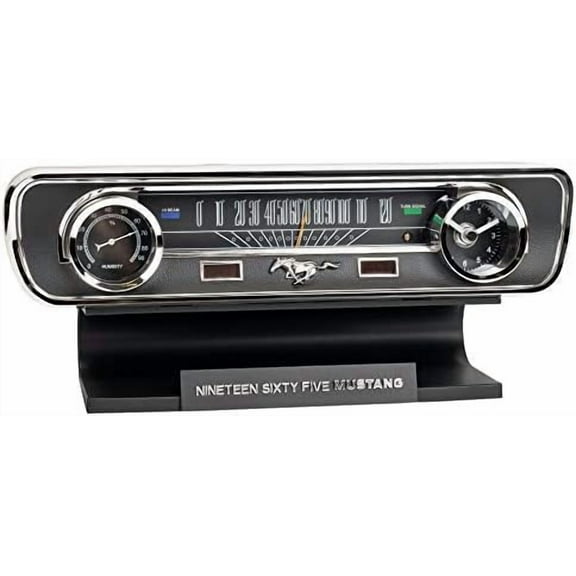Ford 1965 Mustang Vintage Dashboard Tabletop Desk Thermometer Sound Clock