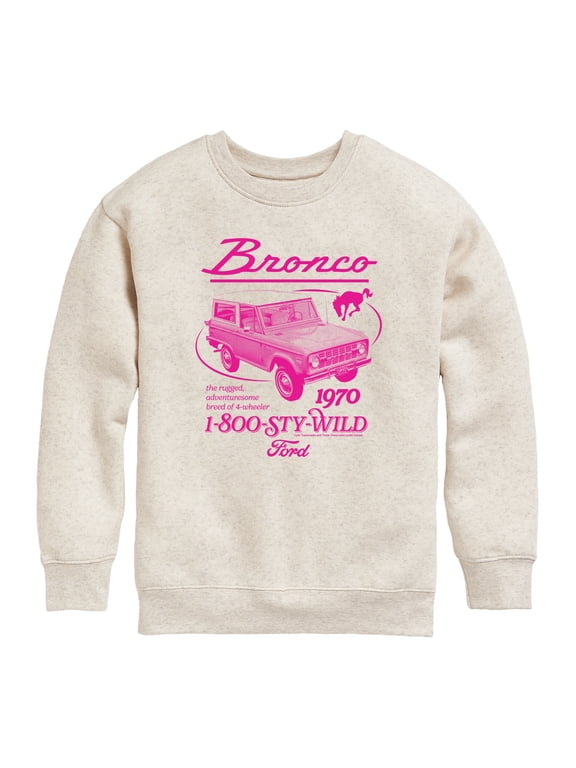 - 1970 Bronco Ad Boys' Graphic Long Sleeve Fleece Sweatshirt