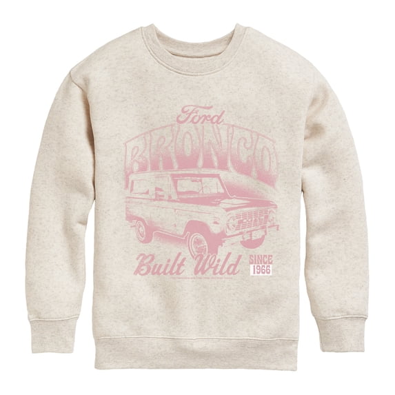 Ford - 1972 Ford Bronco Tonal Washed - Youth Boys Crew Fleece Sweatshirt