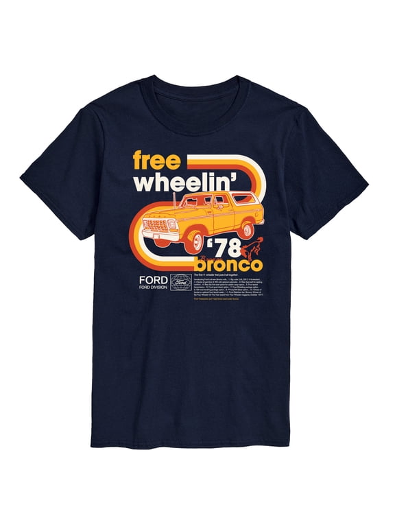 - 1978 Ford Bronco Free Wheelin Men's Short Sleeve Graphic T-Shirt