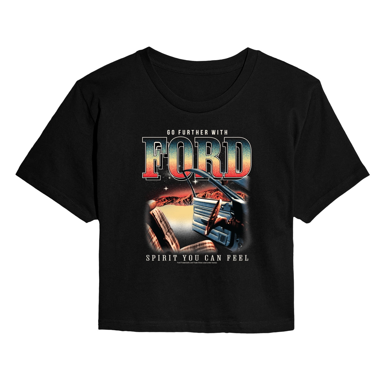 Ford - 1979 Ford Pinto Scene - Juniors Cropped Graphic T-Shirt