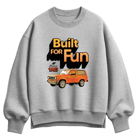 Ford - 1983 Bronco Built For Fun - Women's Oversized Fleece Crew Sweatshirt