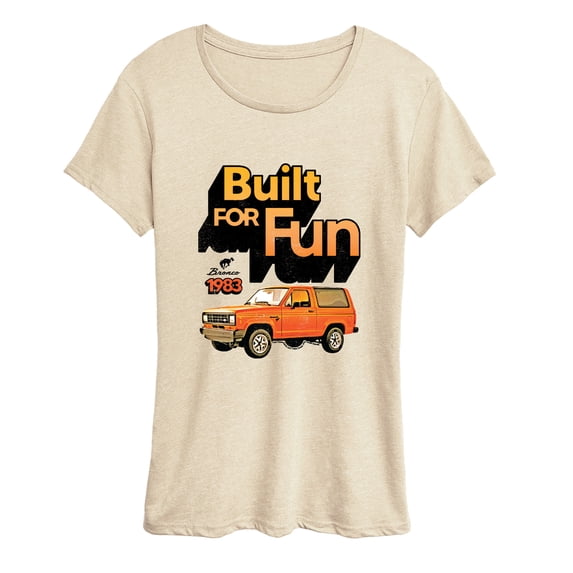 Ford - 1983 Bronco Built For Fun - Women's Short Sleeve Graphic T-Shirt