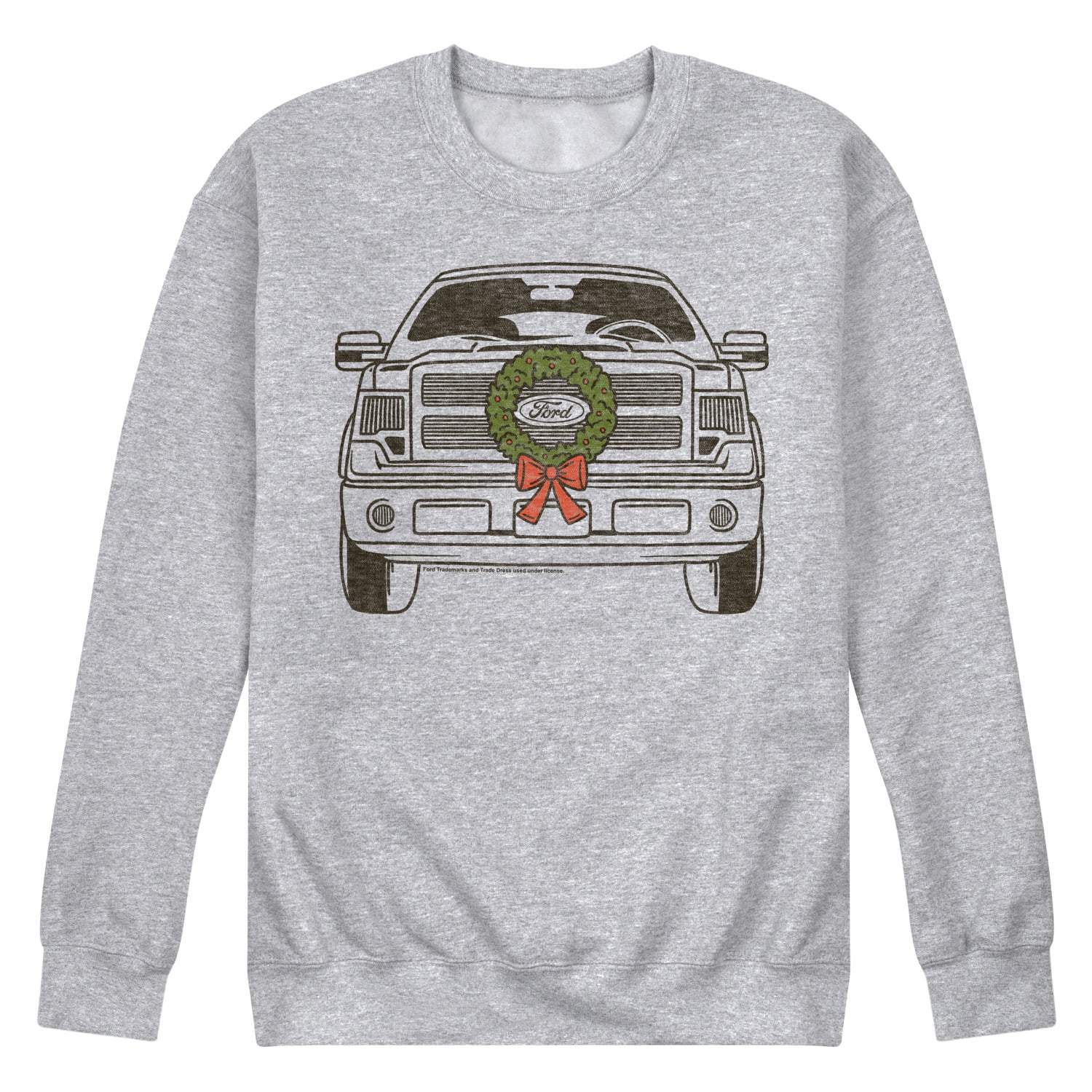 Ford - 2009 Ford F150 With Wreath - Men's Crew Fleece Pullover Sweatshirt