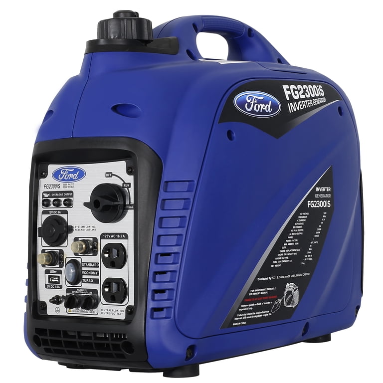 Ford 2300W Portable Inverter Generator, Gasoline Powered, Quiet