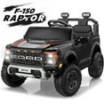 thumbnail image 1 of iYofe 24V 2 Seater Licensed Ford F-150 Raptor Powered Ride-On Truck with Remote & Safety Belt, Black, 1 of 9