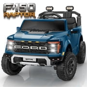 Ford F150 Raptor 24V Ride on Cars for Kids, Extra large Real 2 Seater Ride on Toys with Remote Control, Bluetooth, LED, Truck Storage, Electric Vehicles Ride on Truck for Boys Girls Gifts